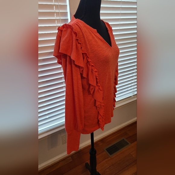 Anthropologie ruffled top - Picture 9 of 11